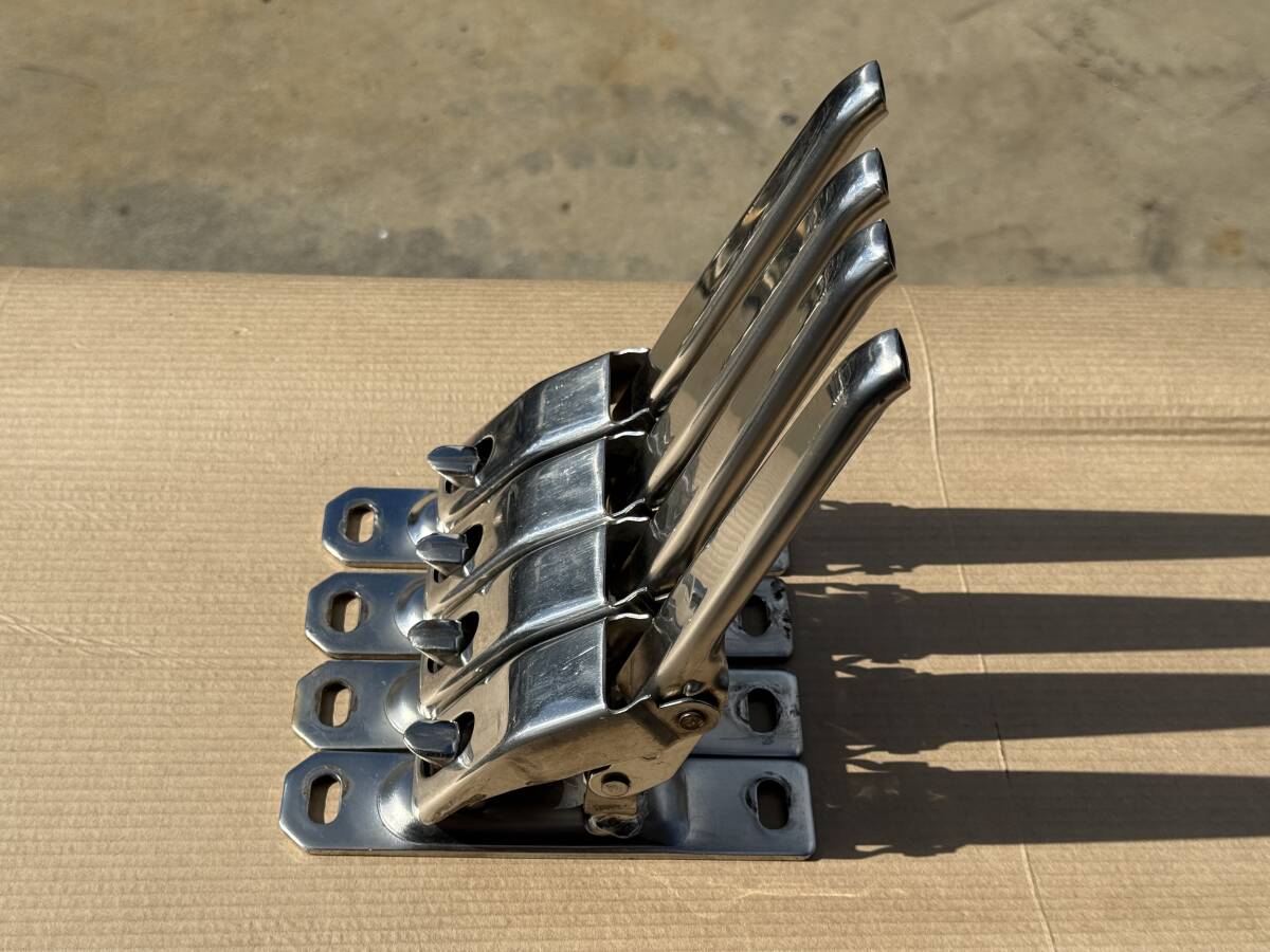 エビカン★平ボディー用★ステンレス製★4点★バネカン★エビ金ハンドル★即決★デコトラ★06ス9拍卖