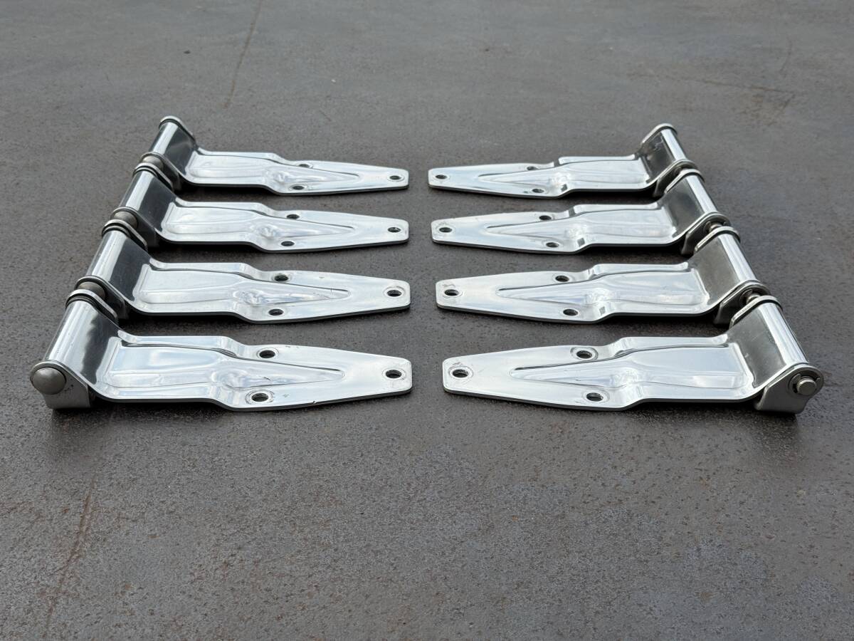 扉蝶番★観音開き★8点セット★扉丁番★ステンレス製★即決★デコトラ★蝶8D28A拍卖