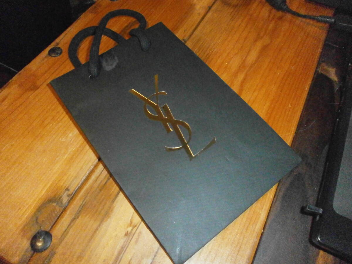 16 Yves Saint-Laurent YSL イヴ・サン=ローラン BLACK ブラック 黒 袋 紙袋 ショップ袋 ショッパー ショッピングバッグ コスメ 化粧品拍卖
