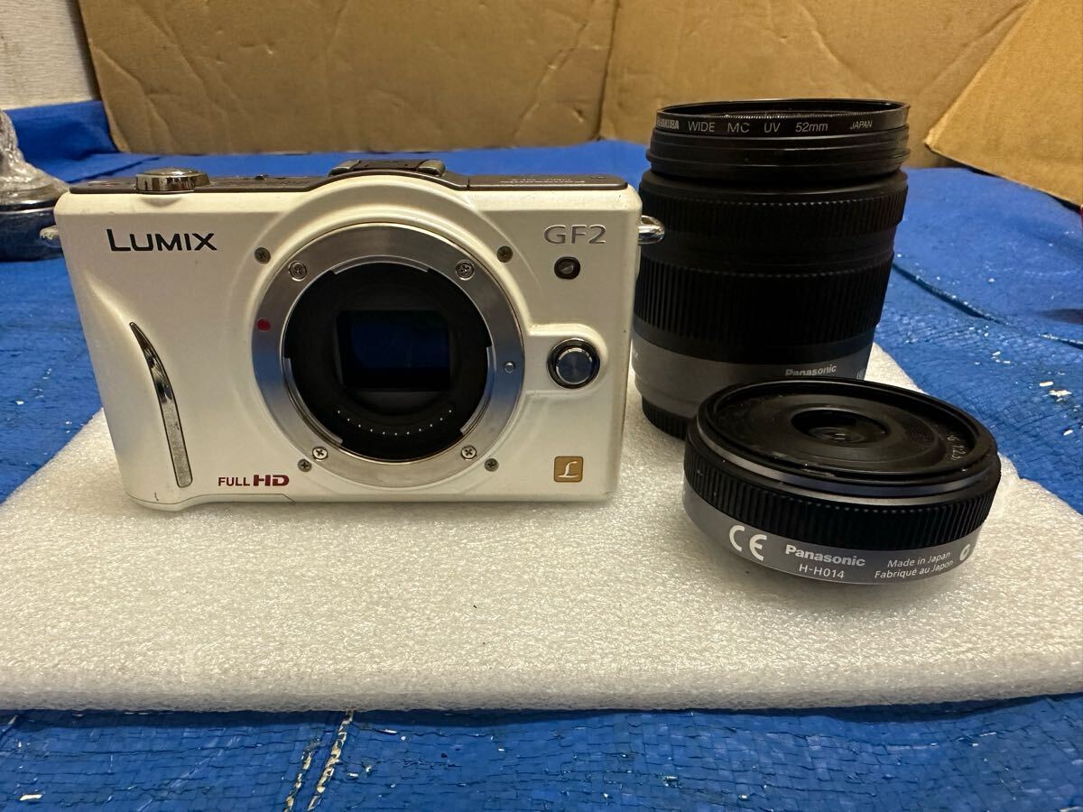 Panasonic LUMIX DMC-GF2 ダブルレンズキット ミラーレス一眼 未確認 ジャンク扱い拍卖