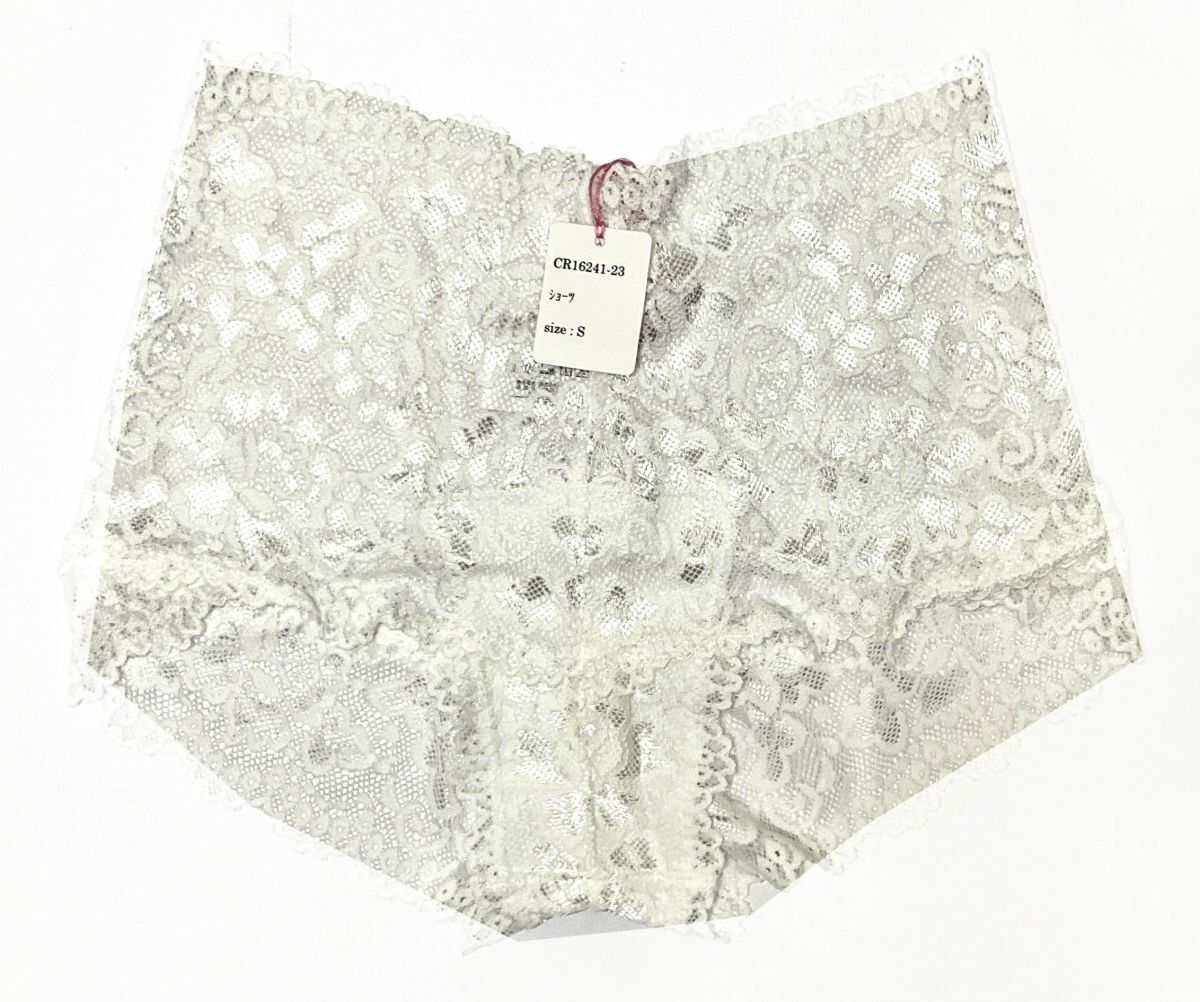 CR16241-23 IS⑦【特価】新品 小さい ショーツセット S 4枚組 ライトピンク レース 花柄 スタンダード 深履き ストレッチ レディース拍卖