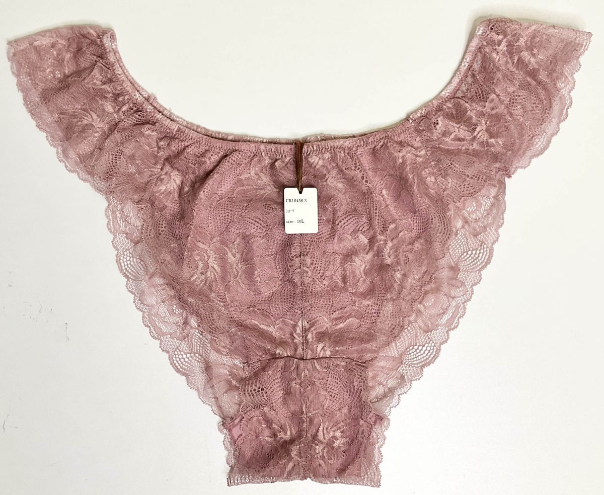 CR16456-3 IS⑦【特価】新品 ショーツセット 10L 2色2枚組 レース 深履き 花柄 ストレッチ おしゃれ レディース拍卖