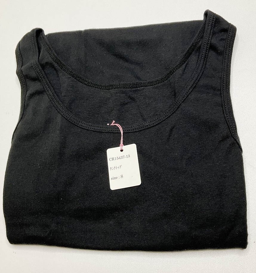 <再値下げ>CR15437-13 IBK⑦【特価】新品 小さい タンクトップ S5色 5枚組 ホワイト ストレッチ 綿100% シンプル 刺しゅう レディース拍卖