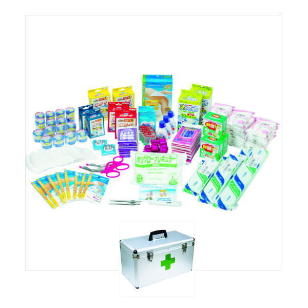 新品 sanwa 防災用救急箱セット 50人用 品番:400-522拍卖