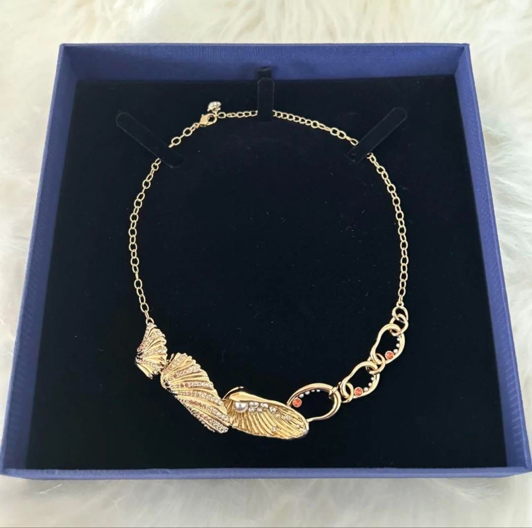 SWAROVSKIスワロフスキー コスチュームジュエリー ゴールドカラー 極美品 箱あり拍卖