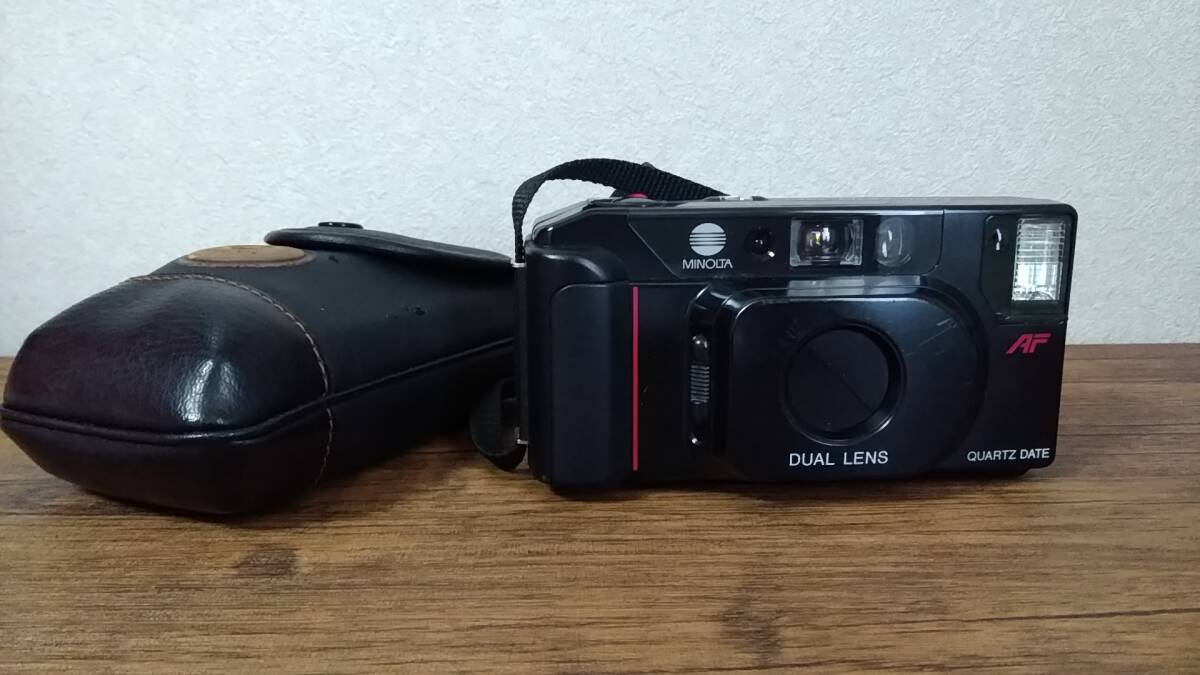 ☆r☆【昭和レトロ MINOLTA】ミノルタ MINOLTA AF QUARTZ DATE コンパクトフィルムカメラ MAC-DUAL/インテリア 動作未確認拍卖