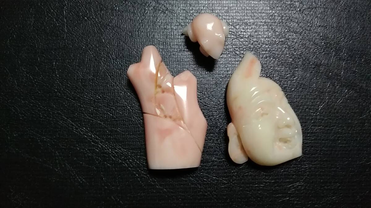 ☆☆【ファッション・アクセサリー】本珊瑚 サンゴ 珊瑚彫刻 恵比寿 大黒 梅彫り枝サンゴ カエル/コレクション コーラル チャーム☆☆拍卖