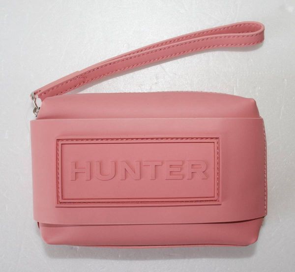 定価12000 新品 本物 HUNTER ORIGINAL RUBBERISED LEATHER WRISTLET WBP4000LRS ハンター バッグ ポーチ 1021 □拍卖