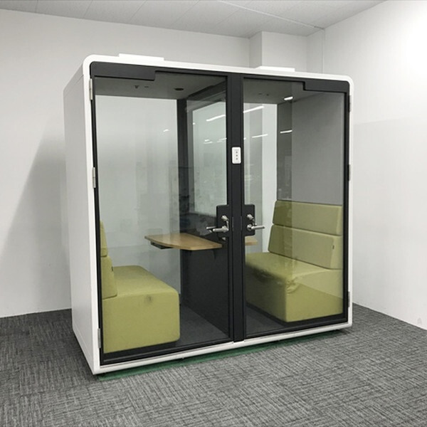 個室ブース 天井付 床付 ワークポッド ミーティングワーク用 キャスター付 コクヨ ホワイト 中古 DH-875888B拍卖