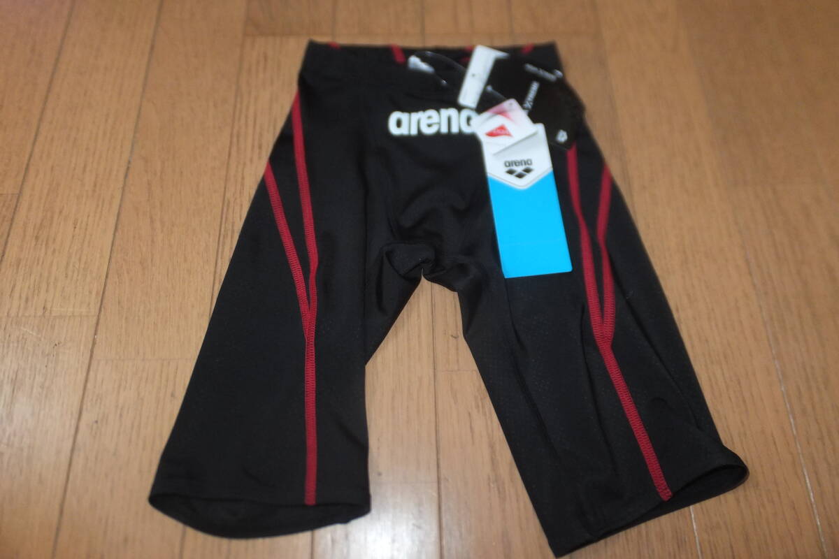 *Fina承認 arena AQUA ADVANCED Xtreme メンズ ARN-1022M BKRD SS ハーフスパッツ 競泳水着 スイムウエア スイムパンツ アリーナ ブラック*拍卖