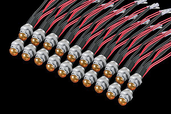 ■橙色オレンジ■新品⇒20個セット パイロットランプ ダイヤカット LED埋め込み式 ナンバー枠 大型用 24V 16mm 16φ デコトラ:P橙拍卖