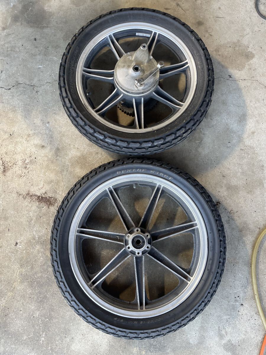 2081 SR400 大八キャスト 純正フロントホイール リアホイール 前後セット SR500 1JR 2JL 19インチ 1.85 18 2.15拍卖