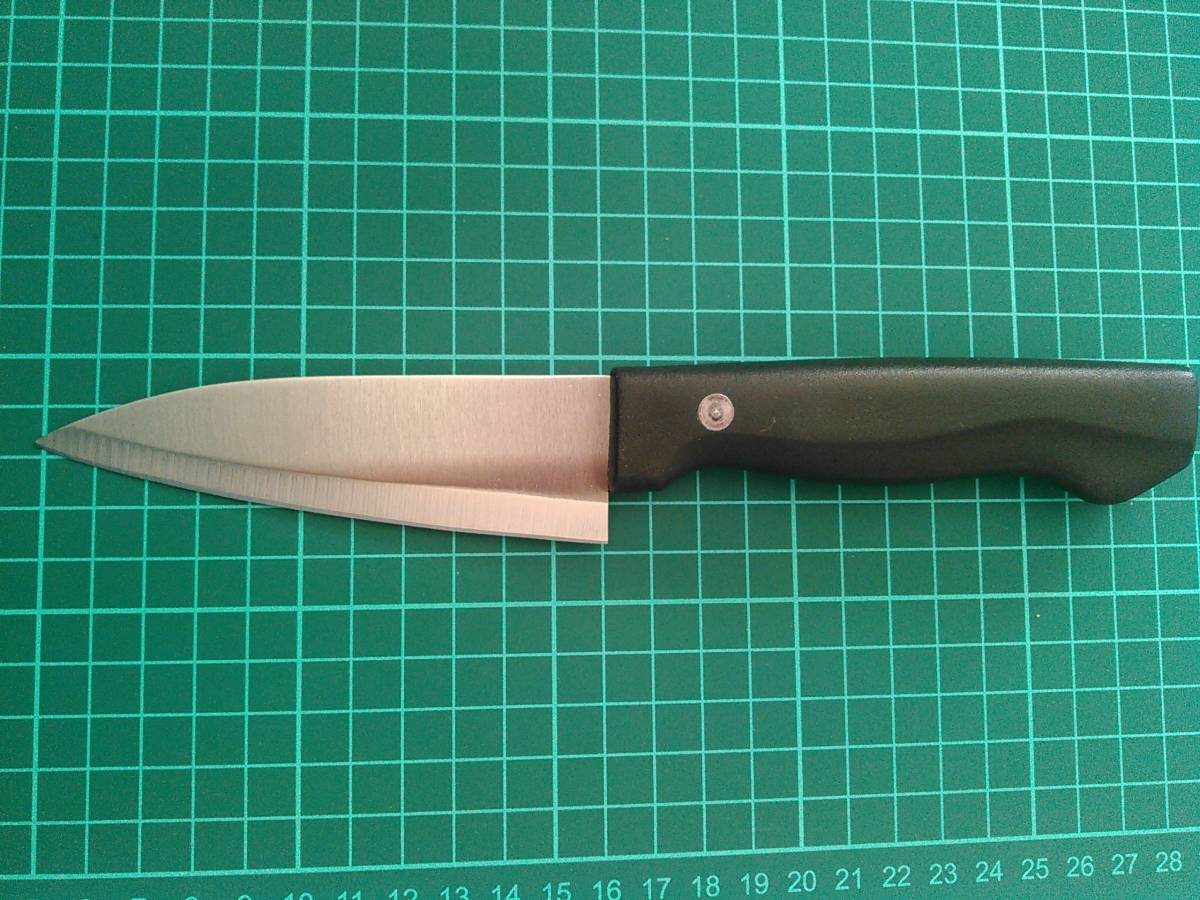 ステンレス製 小出刃 鯵切り 全長23cm 刃渡り11cm 検) 出刃包丁 アウトドア フィッシング 骨すき 解体包丁 ジビエ スキニング 狩り拍卖