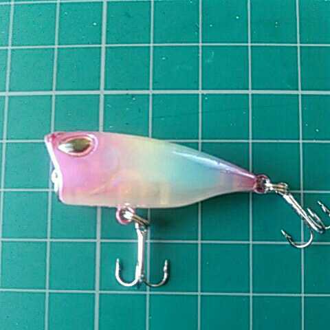 小型ポッパー レインボー 40mm 4g 検)トラウト チヌ メバル ベビーポッパー ブラックバス ギルラ ジャクソン ブルーギル ニゴイ メッキ拍卖