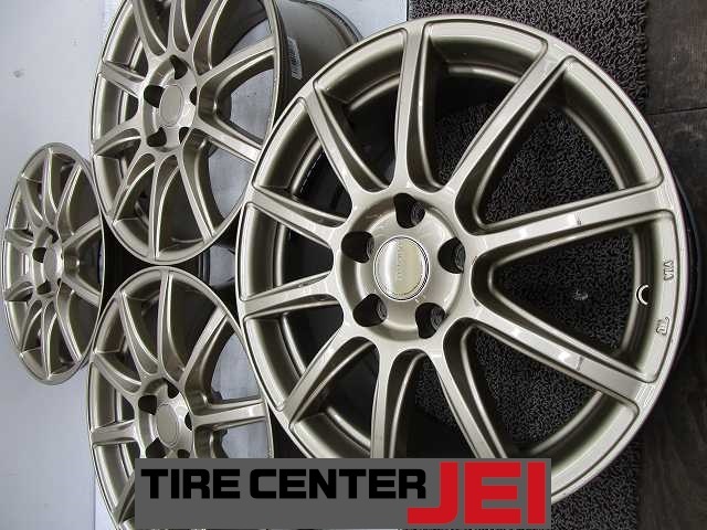 17インチ ブリヂストン エコフォルム 7.5J+45 112 中古アルミホイール【4本セット】送料無料(A17-5485)拍卖