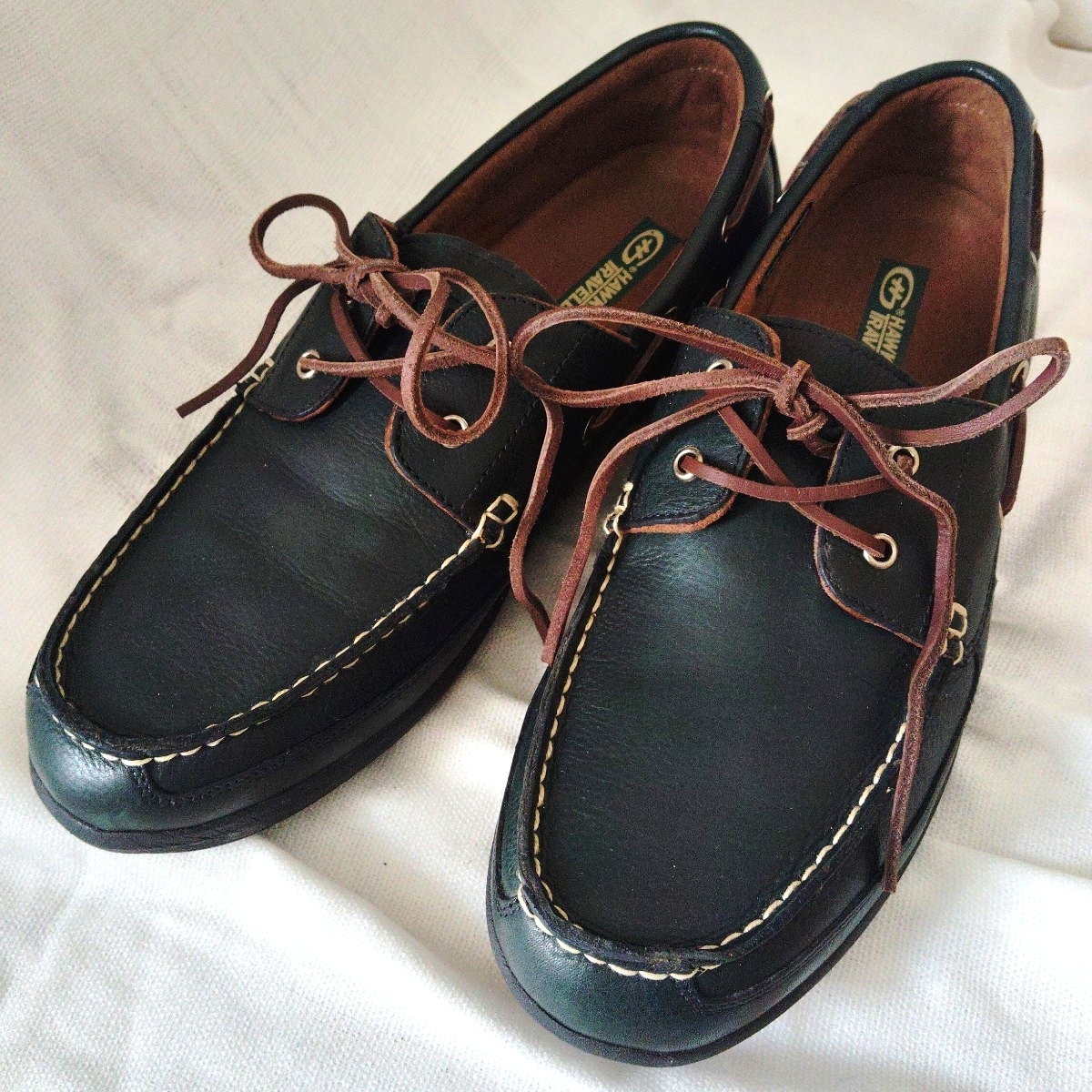 試着のみ Hawkins ホーキンス トラベラー アイステック ウォーターテック 27.5㎝ 9H 防水 通勤 旅行 デッキシューズ拍卖