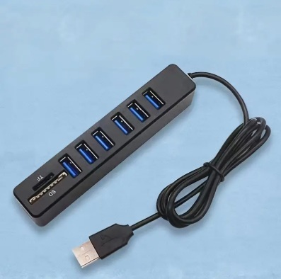 ★8-in-1 USB 6ポート、カードリーダー - プラグ&プレイ、コンパクトデザイン★拍卖