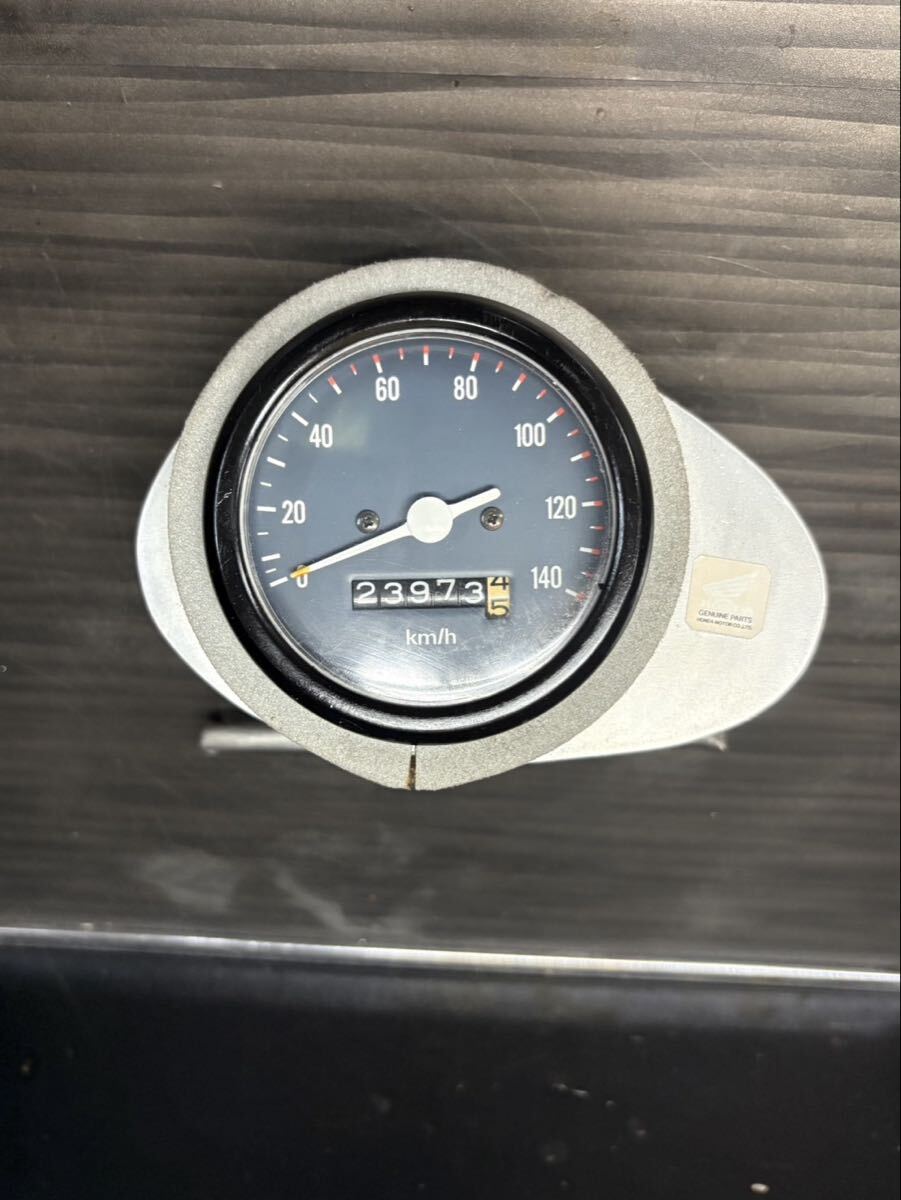 ●29 R&P CY50より ワンオフ ステー付き当時物 TL125?早矢仕?機械式 スピードメーターASSY モンキーAPE DAXヨシムラ早矢仕拍卖