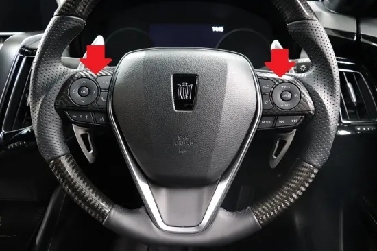 《クラウン220》【アウトレット価格】クラウン220系 ステアリングスイッチシート (カーボンシート)④拍卖