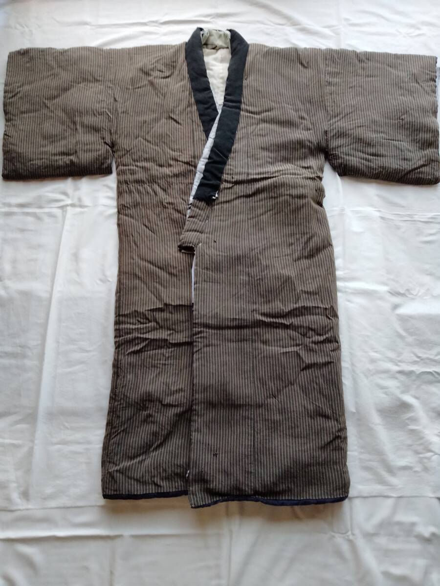 昭和レトロ 半纏 男性 綿入り 着物 当時物 アンティーク ヴィンテージ 古布 生地 拍卖