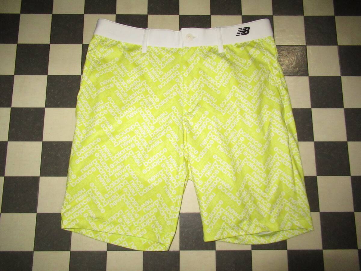 ★ニューバランス ゴルフ★良品 4 スウェット アスレチック ショートパンツ イエロー 速乾・4WAYストレッチ拍卖
