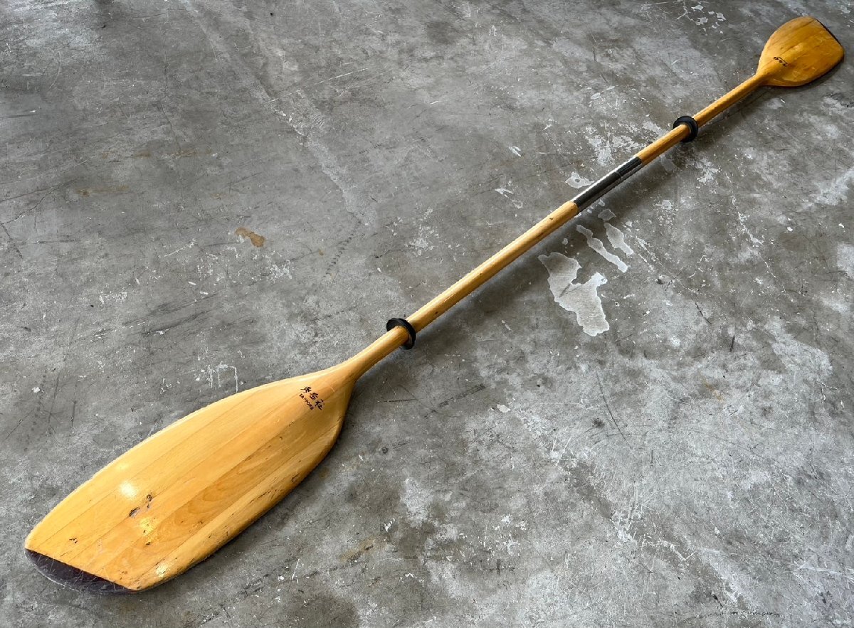 ★shugakuso 秀岳荘 SAPPORO 木製パドル 約229㎝ ダブルブレードパドル カナディアンカヌー カヤック拍卖