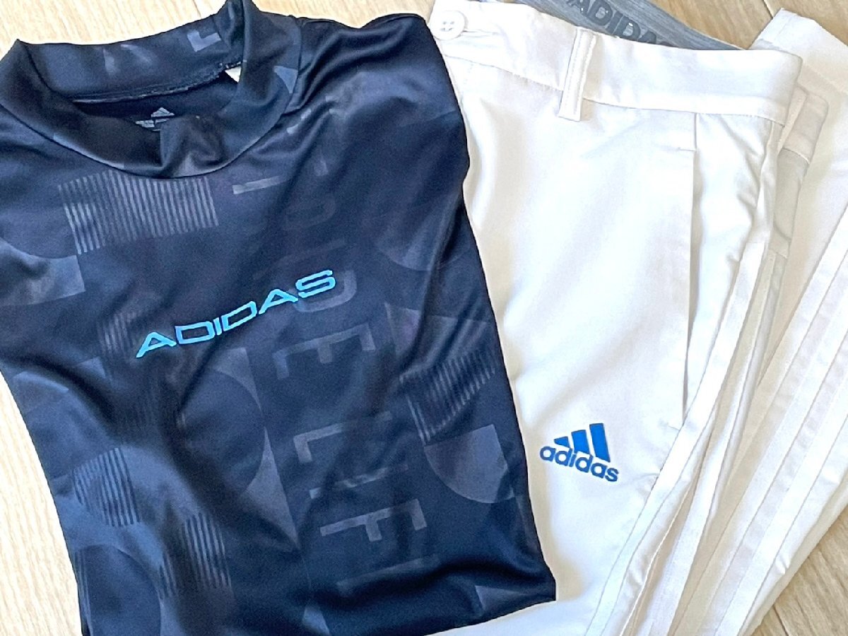 ■ adidas アディダス HN8931 ハイネック半袖Tシャツ HI5613 スリーストライプスアンクルパンツ 上下セット L サイズ ★拍卖