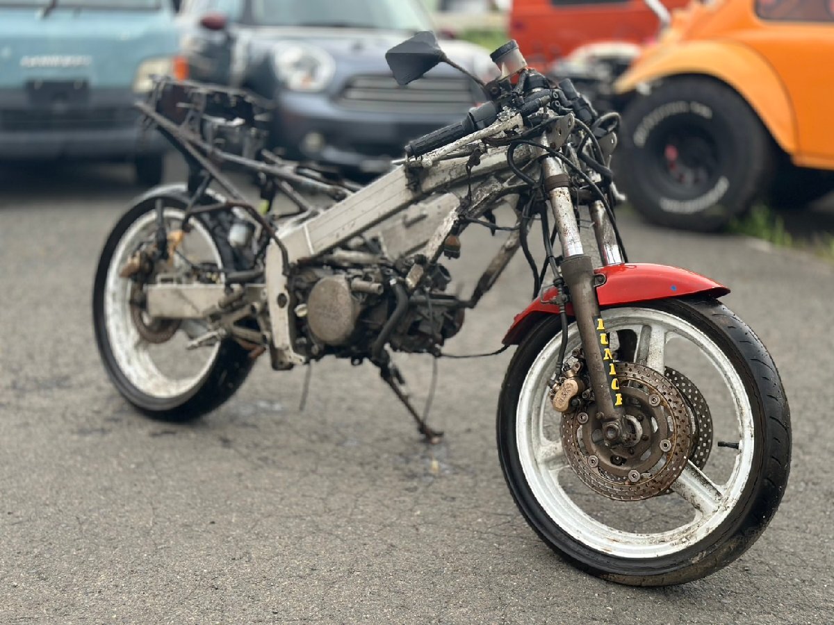 ●HONDA ホンダ NSR250R MC16 1986年モデル 部品取り 書類無 キー無 現状販売 フレーム ホイール フォーク サスペンション エンジン 札幌発拍卖