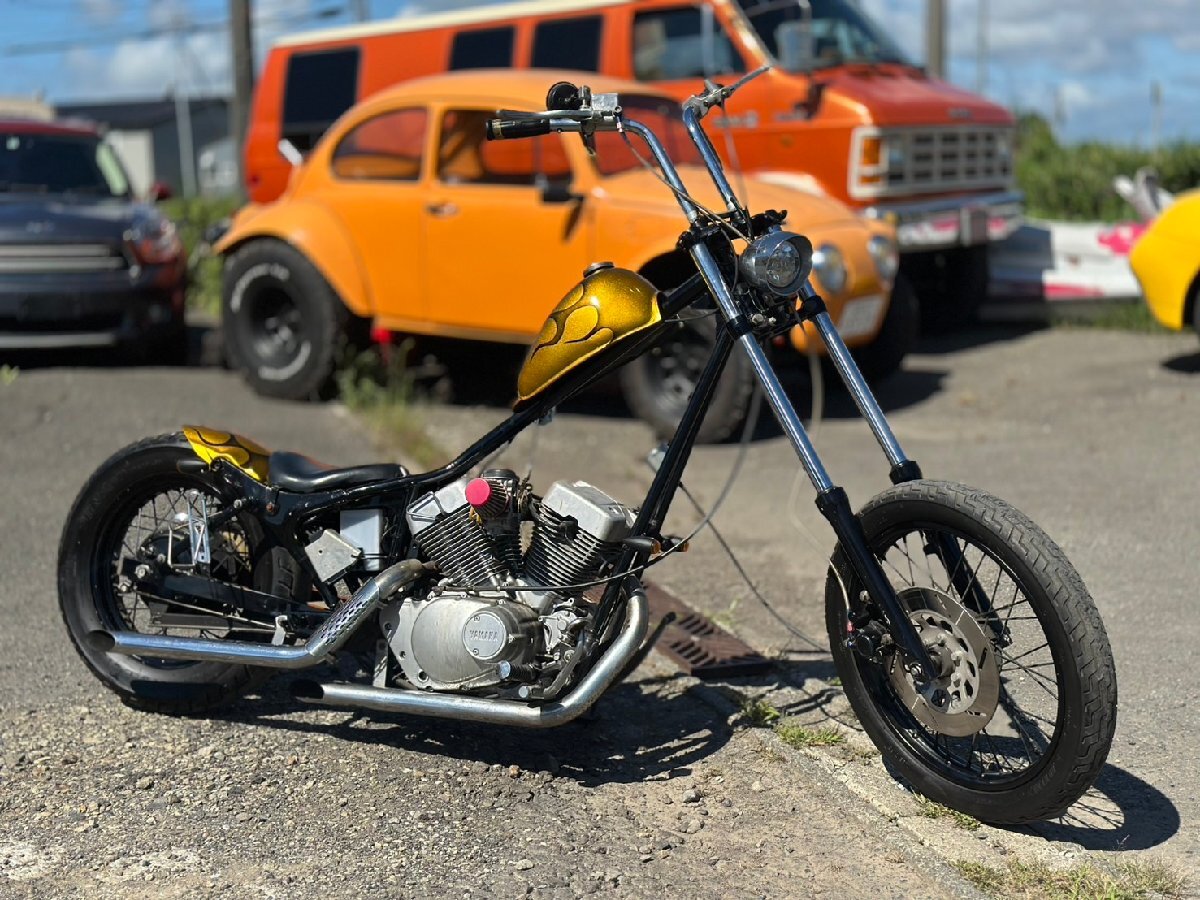 ●エンジン実働! 動作OK! YAMAHA ヤマハ ビラーゴ250 3DM フルカスタム チョッパー 1988年モデル 書類付き フレイムス リジット 札幌発拍卖