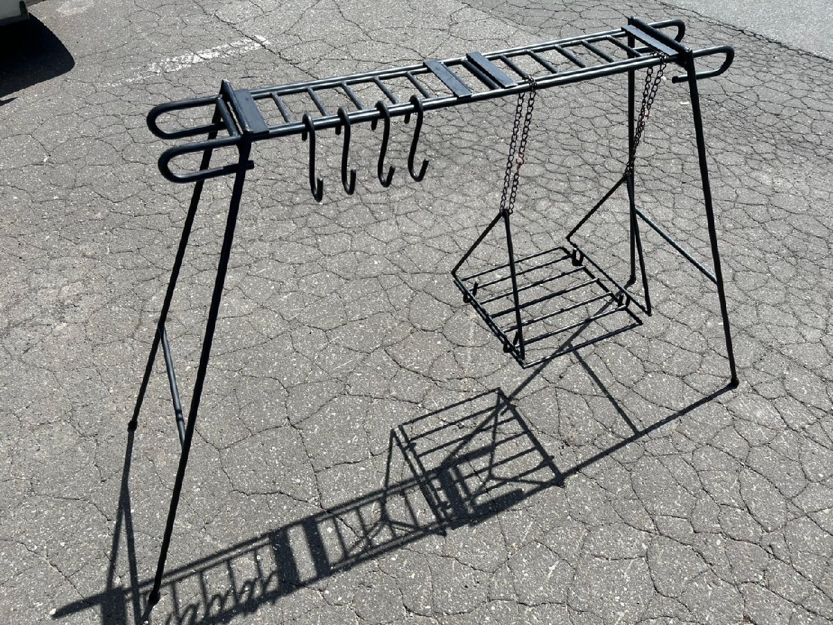 ★美品! IRON CRAFT ITADAKI アイアンクラフト イタダキ 焚き火台ハンガー 焚火ギア 使用時サイズ(約)W165×D48×H90cm拍卖