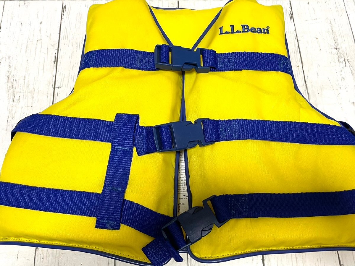 ■ LLBean L.L.Bean LLビーン フィッシングベスト ライフジャケット 子供用 SBV-3020 イエロー ★拍卖