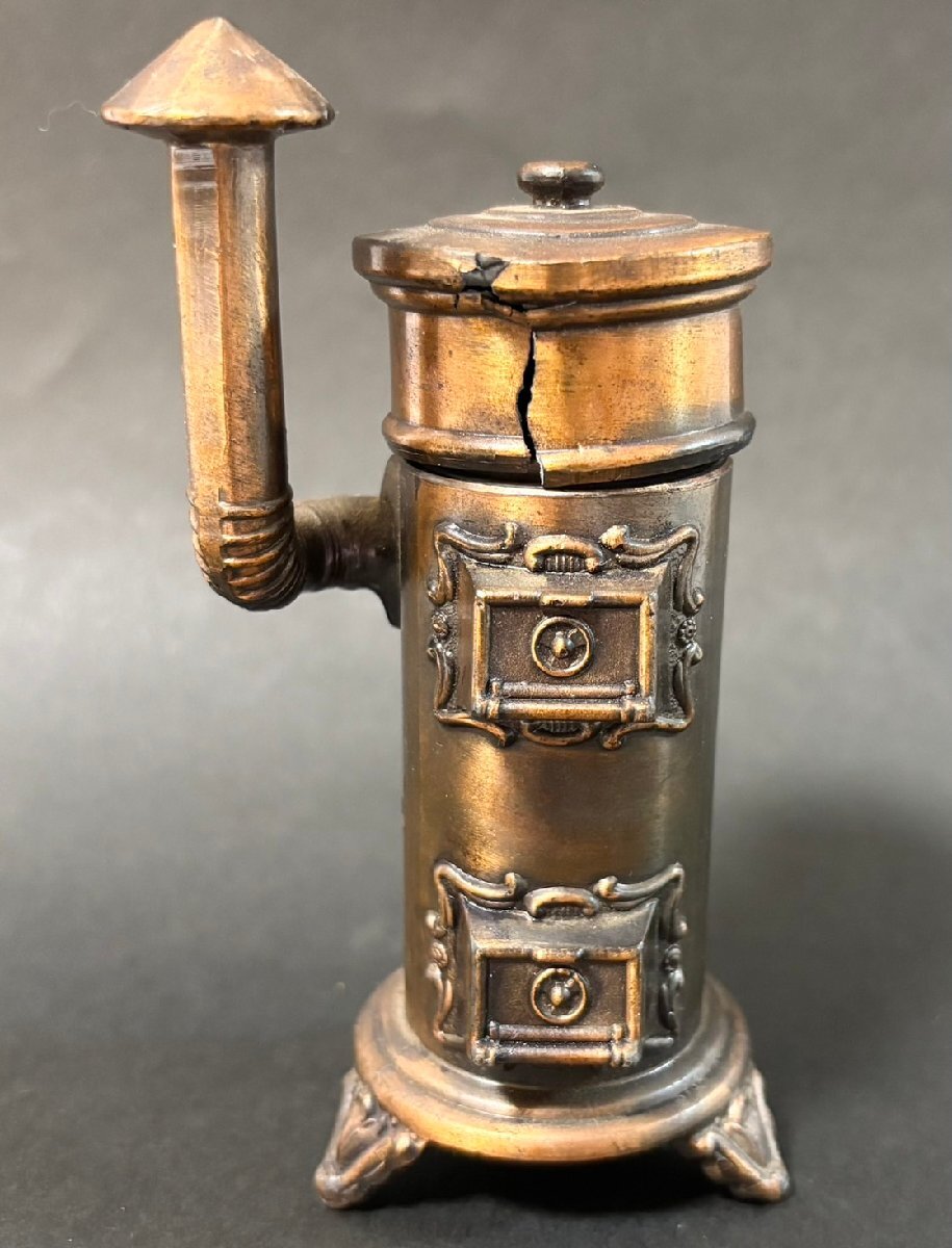 ■ 昭和レトロ 薪ストーブ 卓上ライター ヴィンテージ インテリア ジャンク 現状販売 ★拍卖