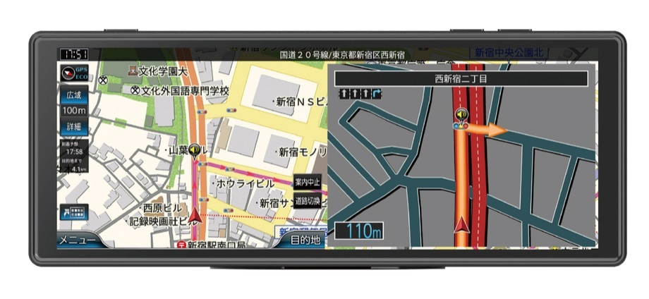 レジオ PZ-1023 ワンセグ内蔵 9.3インチポータブルナビゲーション 前方視界を妨げない横長 るるぶ観光データ5.6件 Regeo PZ1023拍卖