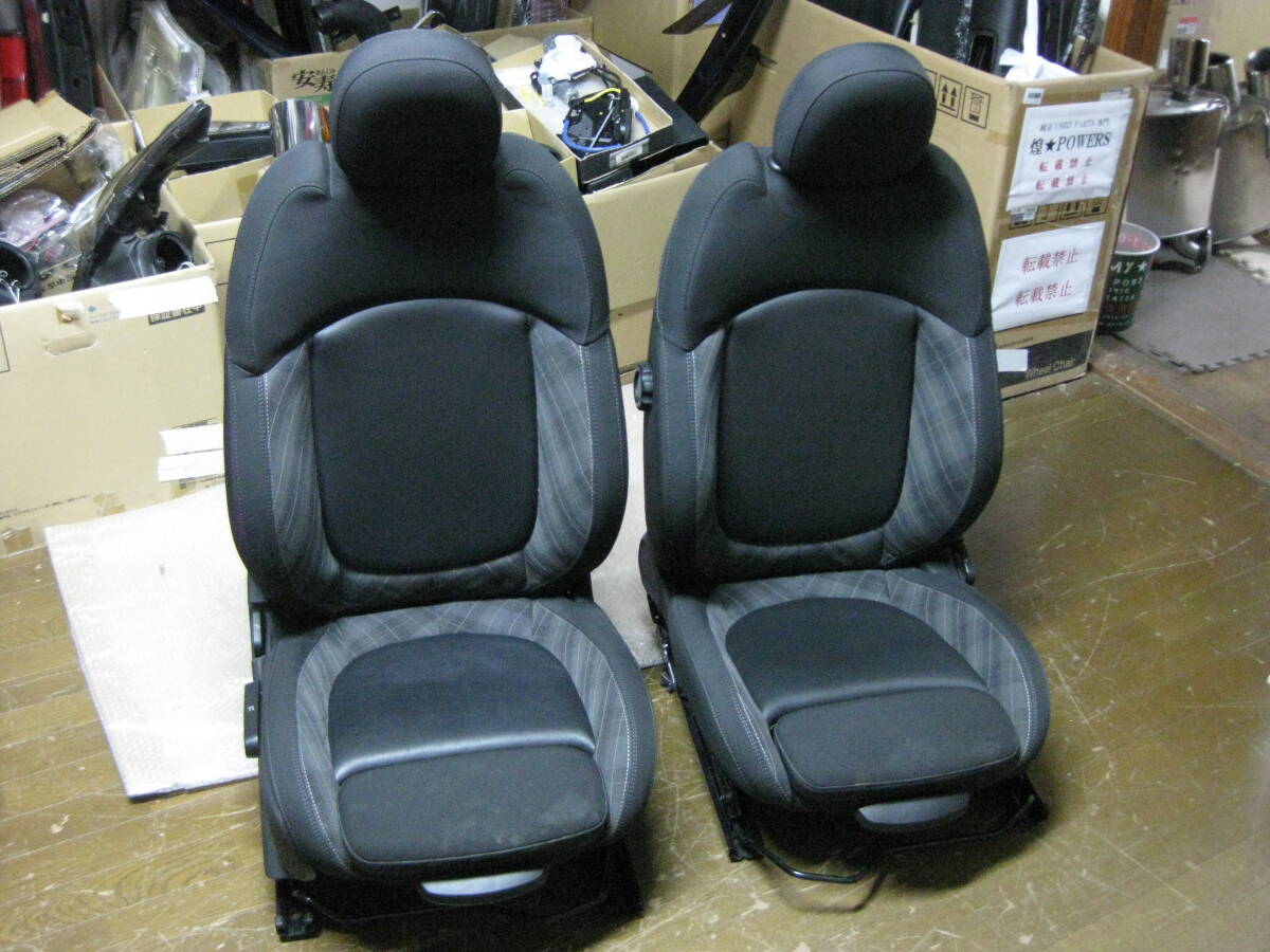 F56 ミニ MINI 純正 ハーフレザーコンビ チェック柄 純正シート 助手席 アシスタントシート 助手席側 全国送料無料!個人宅まで拍卖