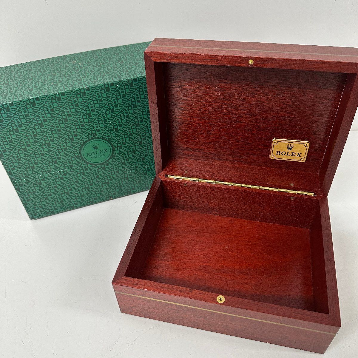 【保管品 付属品のみ】 ロレックス 時計用 空箱 内箱 外箱 木箱 デイトナ ブラウン 16518シール付 81.00.09 コンピューター柄拍卖