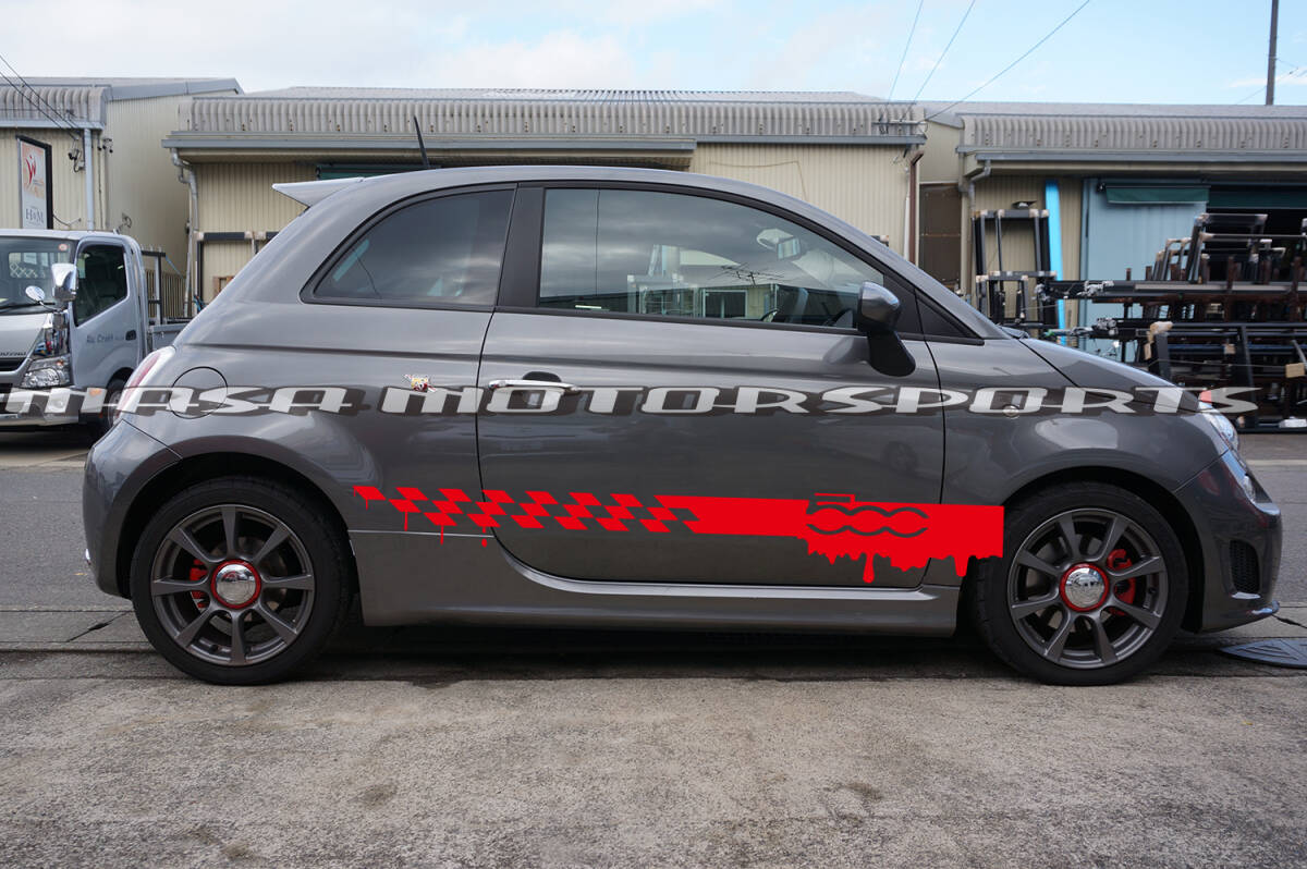 岐阜発 FIAT フィアット500 500C 595 POP-BI 695 アバルト ABARTH パロディハチマキペンキ垂れタイプ 外装パーツ 外装パーツ ドレスアップ拍卖