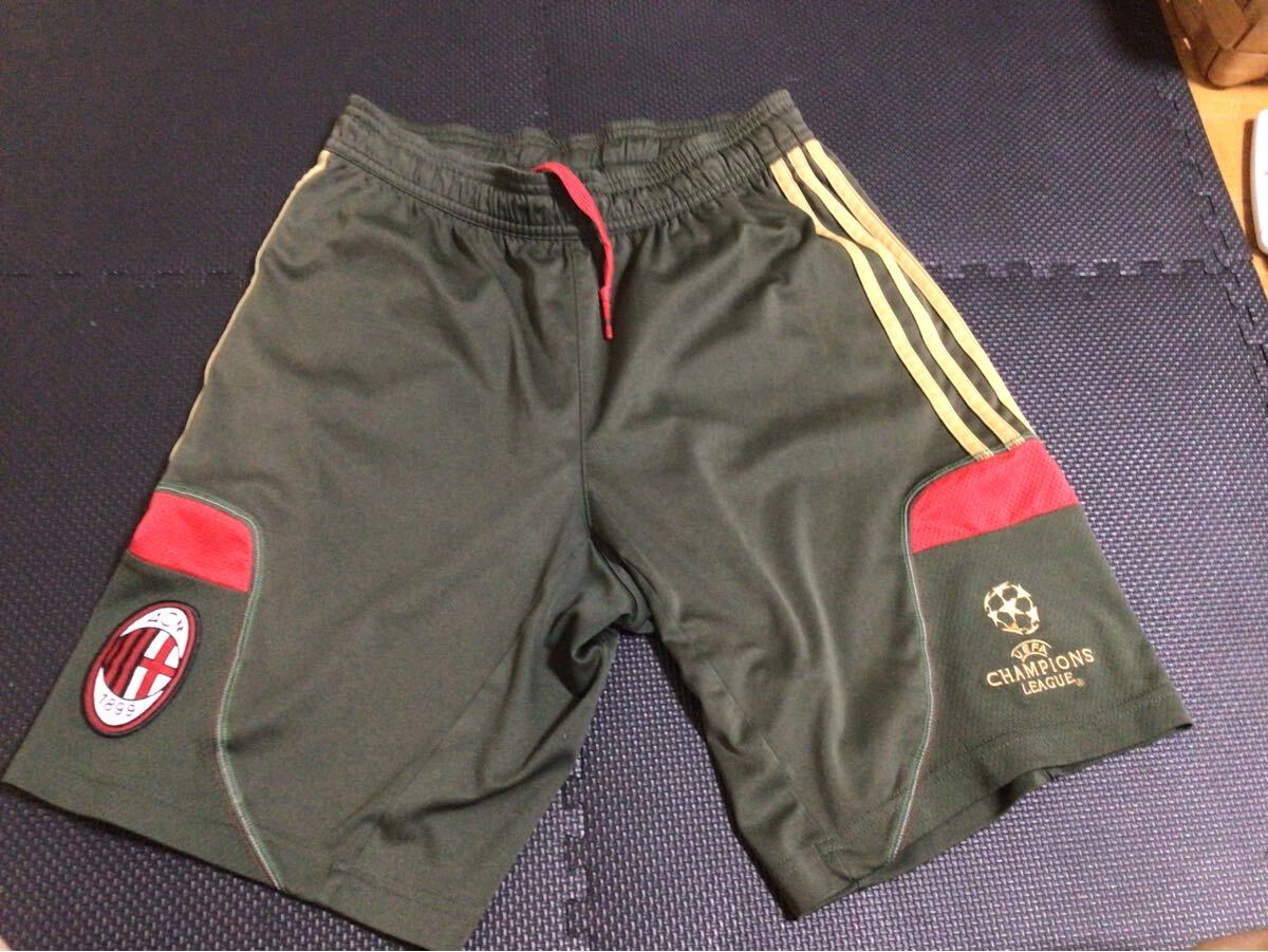 adidas アディダス ハーフパンツ ショートパンツ ショーツ ACミラン チャンピオンズリーグ仕様 06/11 O58083 APU018 サッカー フットサル拍卖