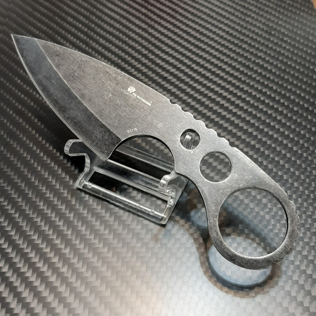 ステンレス ポケットナイフ① 艶消しブラック ケース付き拍卖