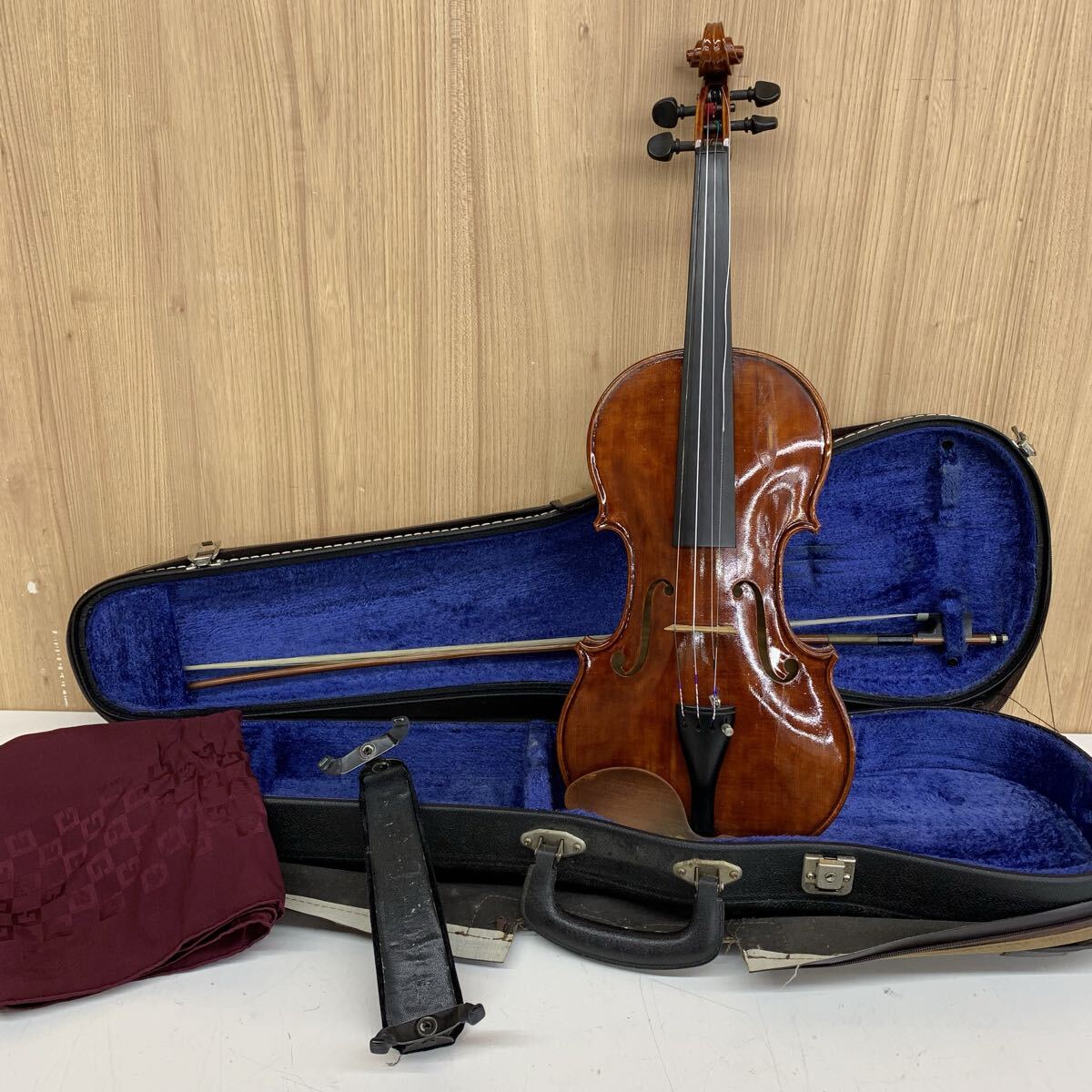 【R-1】 Masakazu Otake バイオリン 弓、ケース付き 傷、汚れ多く 4426-87拍卖