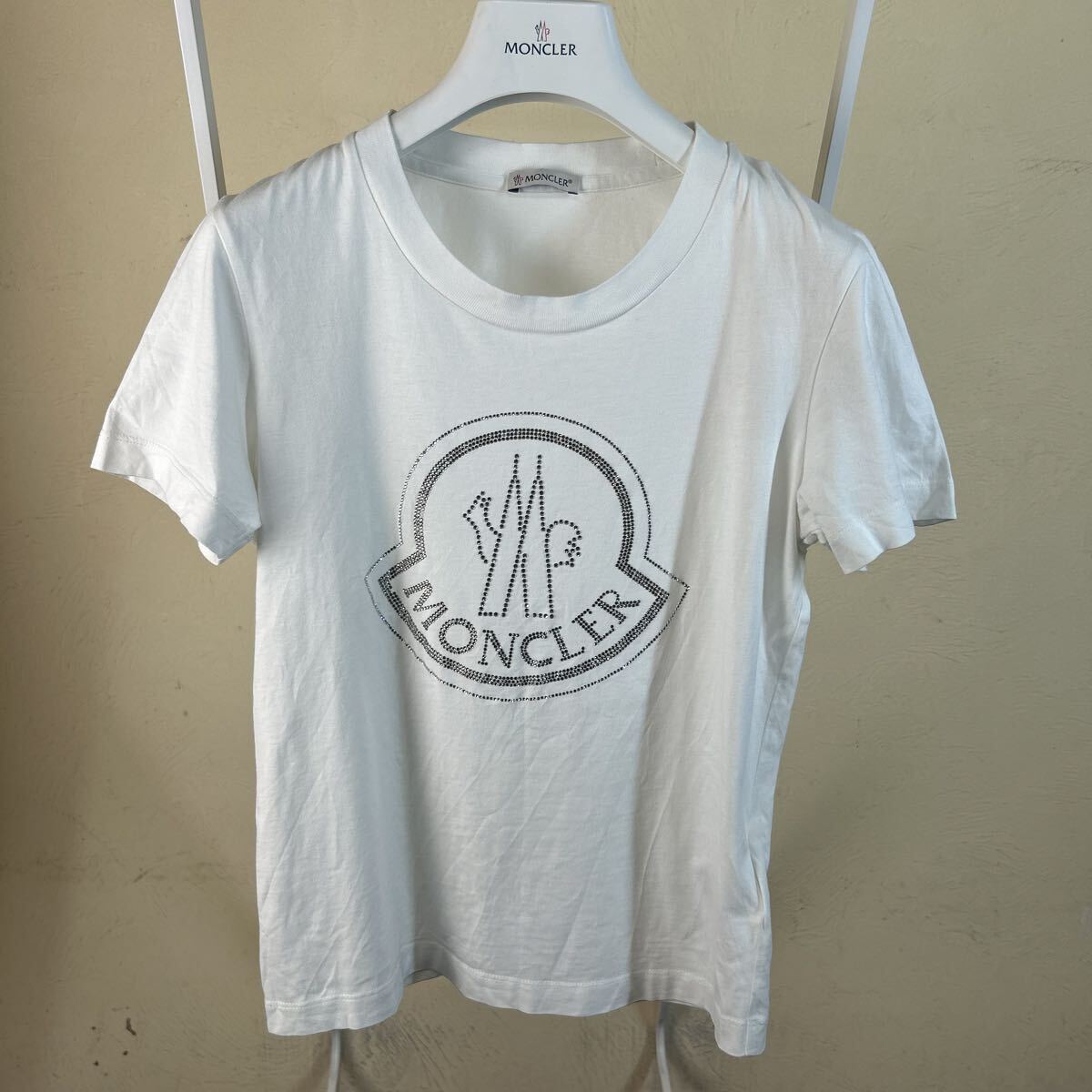 【レアモデル最安値】MONCLERモンクレールビジューストーン半袖Tシャツ白xs拍卖