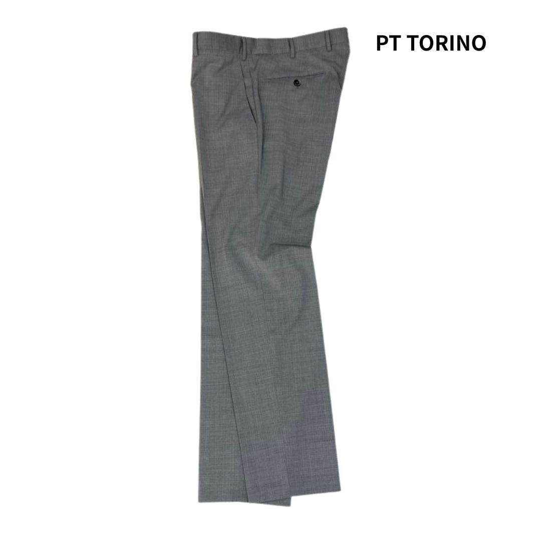 PT TORINO Travel TECHNO WASHABLE WOOL SUPERSLIM FIT ウォッシャブルテクノウール ストレッチ トロピカル ノープリーツ パンツ size:48拍卖