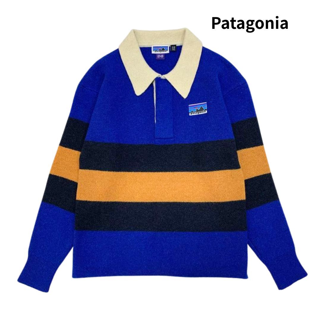 【美品】完売 50周年 Patagonia パタゴニア Recycled Wool-Blend Rugby Sweater 50900FA23 リサイクルウールブレンド ラグビー セーター XS拍卖