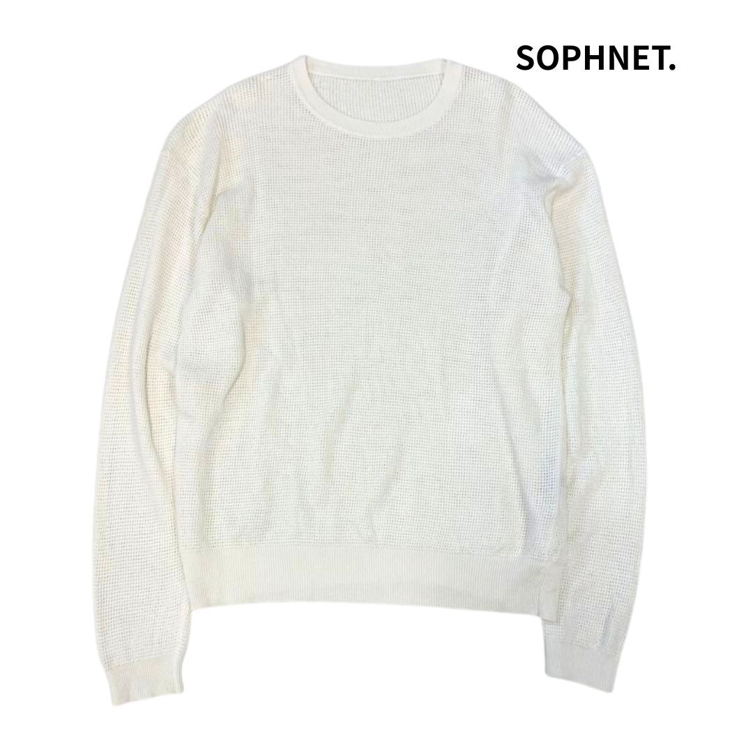 SOPHNET. SOPHNET ソフネット 24SS LINEN MESH KNIT/SOPH-240064/リネン メッシュ ニット size:XL/セーター サマーニット オーバーサイズ拍卖