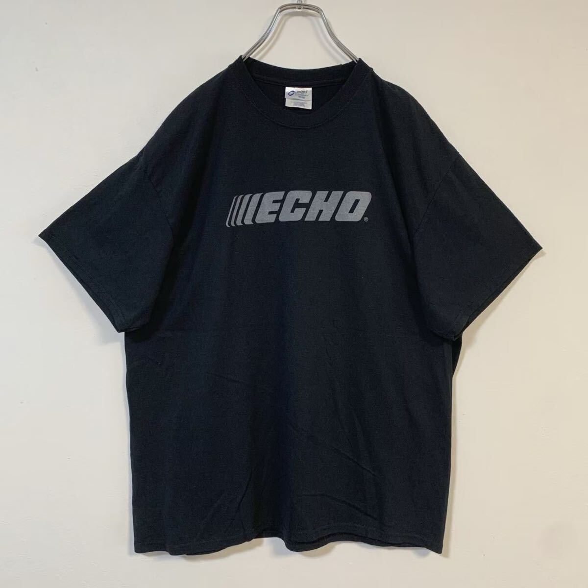 PORT and COMPANY プリント Tシャツ XLサイズ ブラック 半袖 古着拍卖