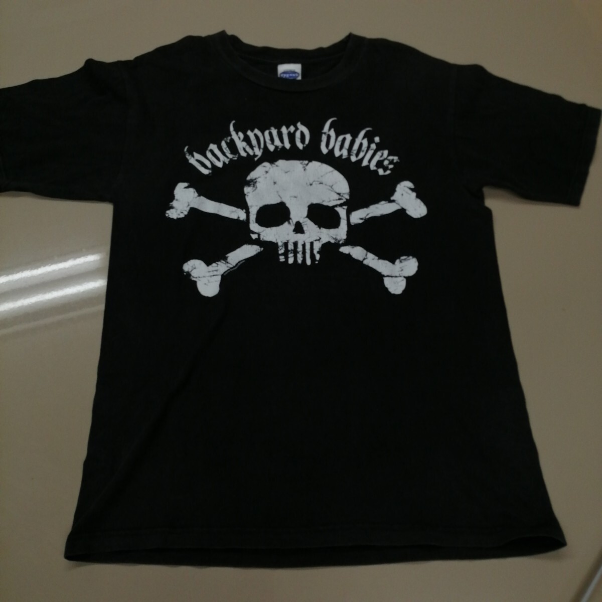 E08 バンドTシャツ バックヤードベイビーズ ロゴマークT BACKYARD BABIES スカル ヴィンテージ拍卖