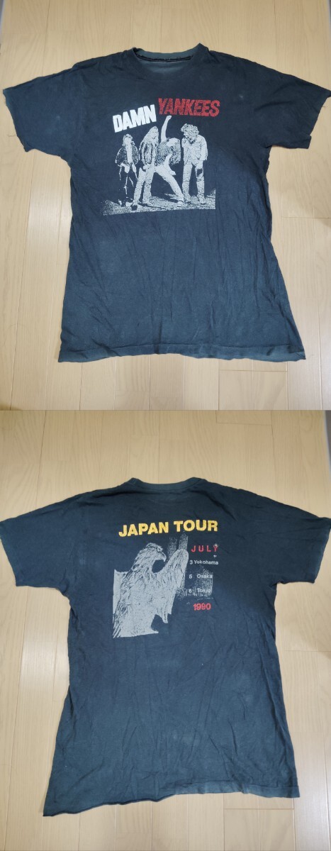 DAMN YANKEESダムヤンキース” 【1990ジャパンツアーTシャツ】シングルステッチ縫製◆XLサイズ拍卖
