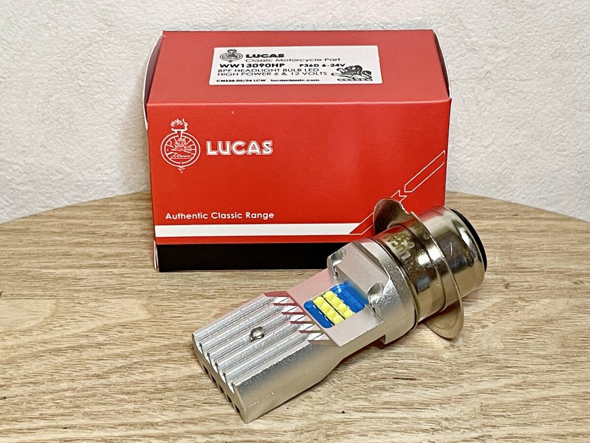 ★LUCAS★6V 12V共通 BPF ハイパワーLEDヘッドライトバルブ★ルーカス BSA Triumph Nortonトライアンフ ノートン ランプ ヘッドライト 松明拍卖