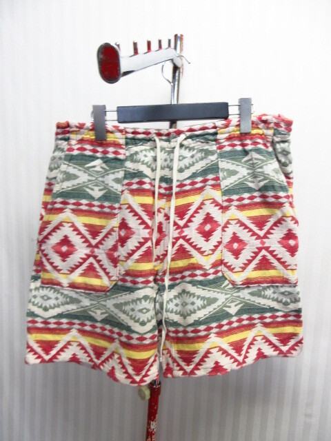 ラルフローレン デニム&サプライ カラフル ネイティブ柄ショートパンツ メンズM スウェットショーツ イージーパンツ ハーフパンツ07312拍卖