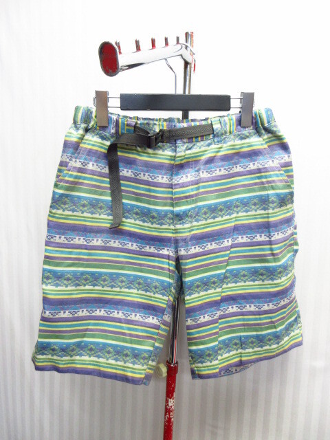 PHENIX フェニックス カラフル ネイティブ柄ショートパンツ メンズL クライミングパンツ アウトドアショーツ トレッキングパンツ07312拍卖