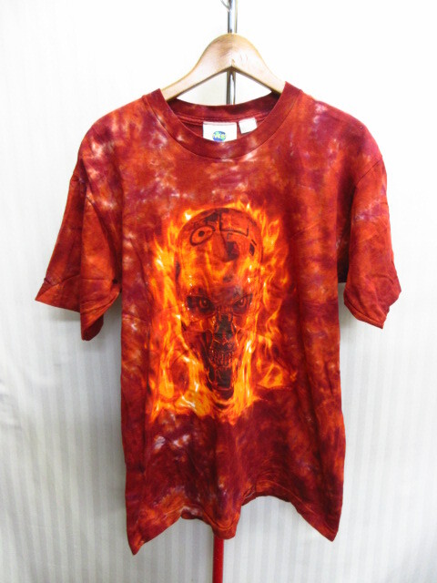 USA製 ターミネーター2 90sビンテージ Tシャツ メンズM タイダイ柄Tシャツ アメリカ製ムービーTシャツ 映画 ユニバーサルスタジオ08012拍卖